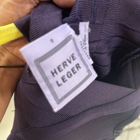 Herve Leger Plum Bandage Dress - Picture 3 of 4